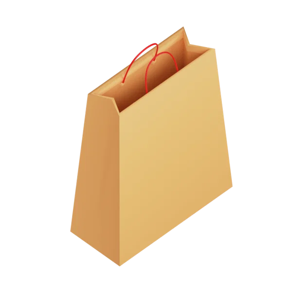 Shopping bag 3D icon, view 4
