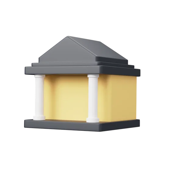 Bank 3D icon, view 2