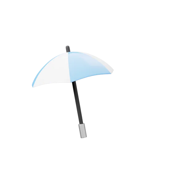 Umbrella 3D icon, view 2