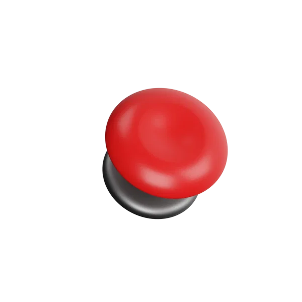 Button 3D icon, view 4