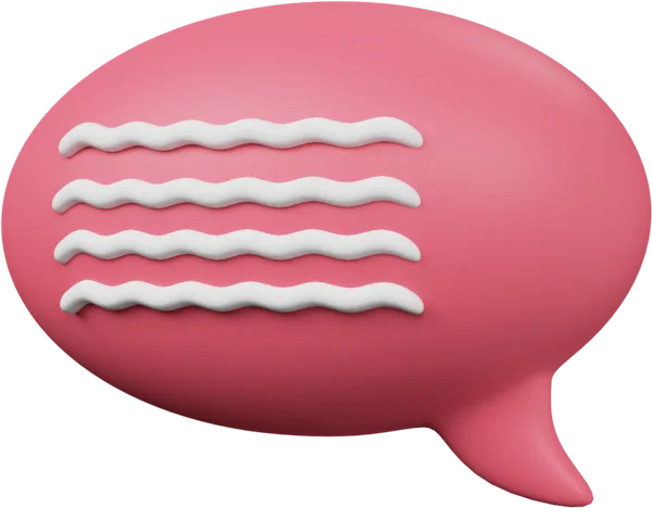 Speech Bubble 45 3D icon, view 2