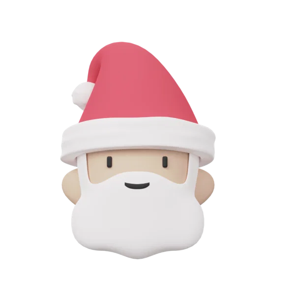 Santa 3D icon, view 1