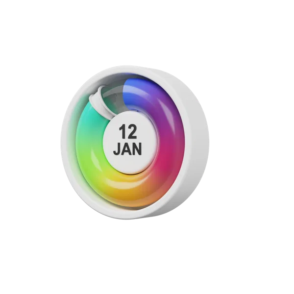 Date Dial 3D icon, view 2