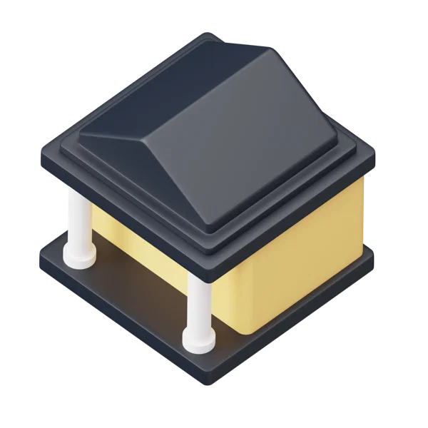 Bank 3D icon, view 5