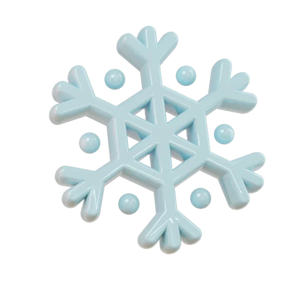 Snow 3D icon, view 3