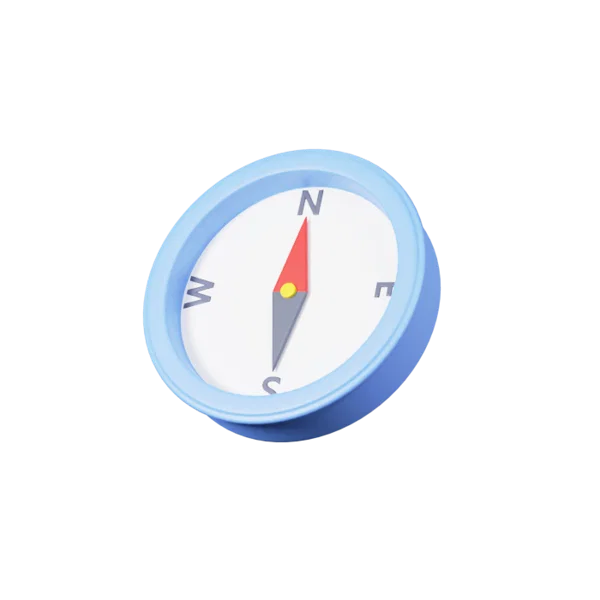 Compass 3D icon, view 1