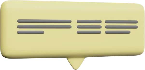 Speech Bubble 23 3D icon, view 3