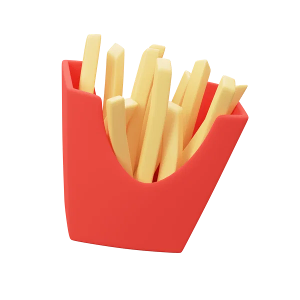 French Fries 3D icon, view 1