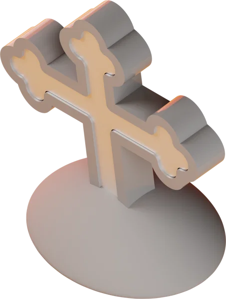 Cross 3D icon, view 5