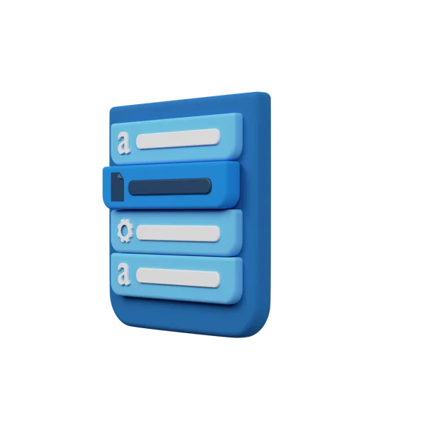 List 3D icon, view 2