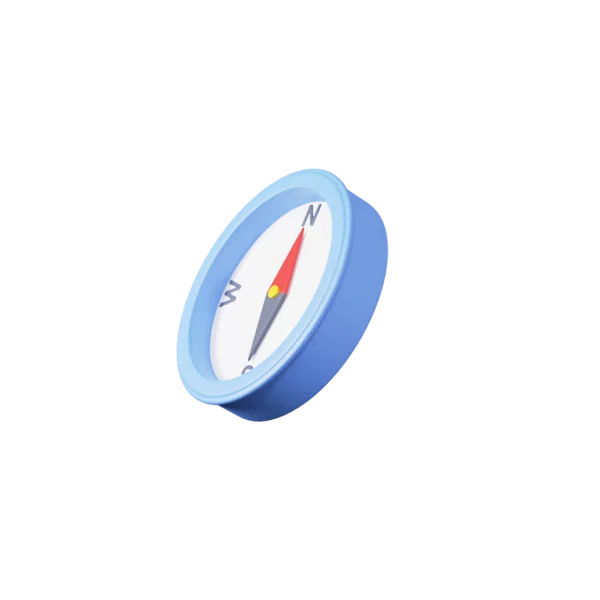 Compass 3D icon, view 2