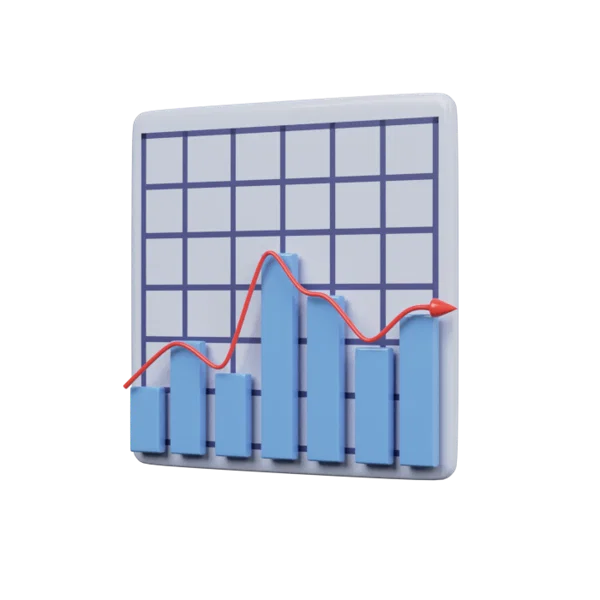 Graph Chart 3D icon, view 1