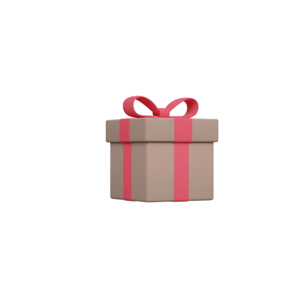 Gift 1 3D icon, view 3