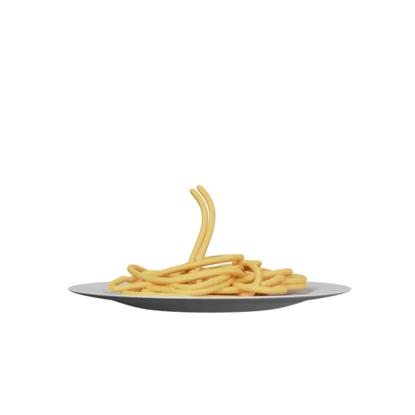 Pasta 3D icon, view 1