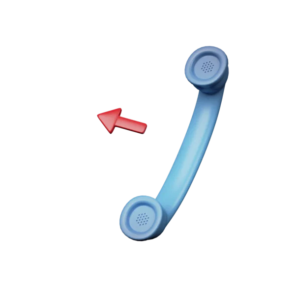 Telephone - Outgoing 3D icon, view 1