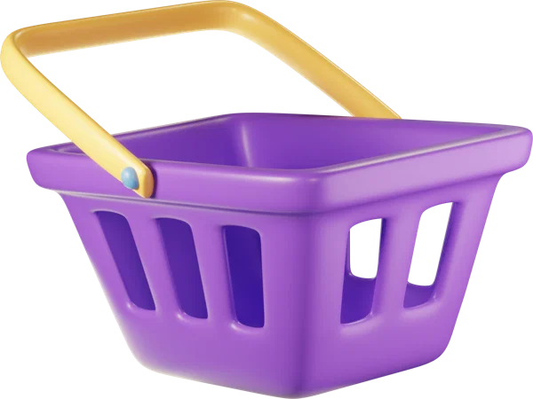 Basket 3D icon, view 2
