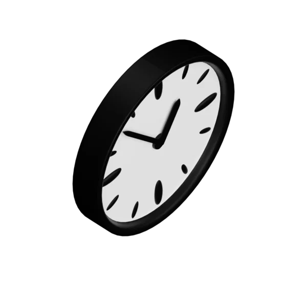 Clock 3D icon, view 4