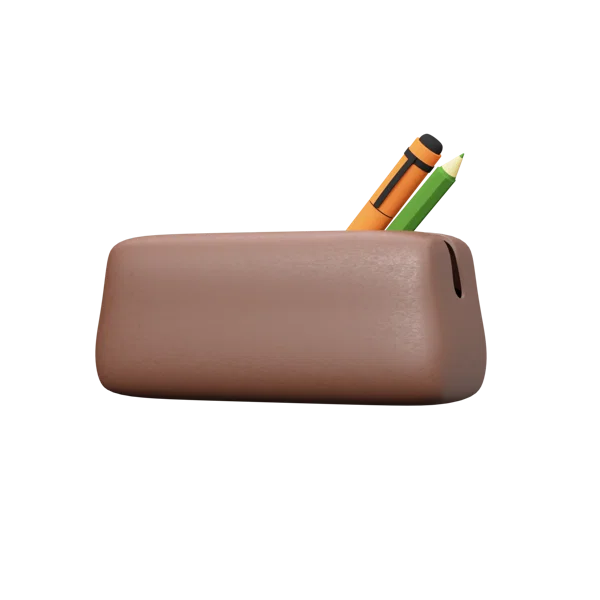 Pencilcase 3D icon, view 1