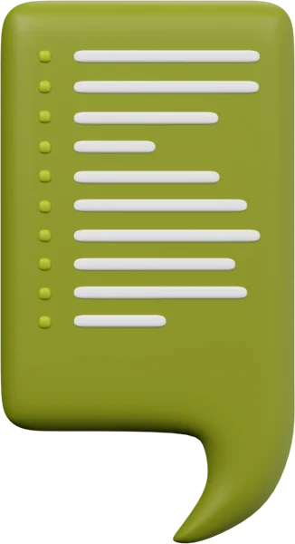 Speech Bubble 43 3D icon, view 1
