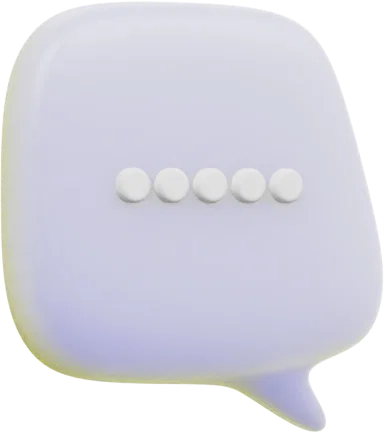 Speech Bubble 4 3D icon, view 3