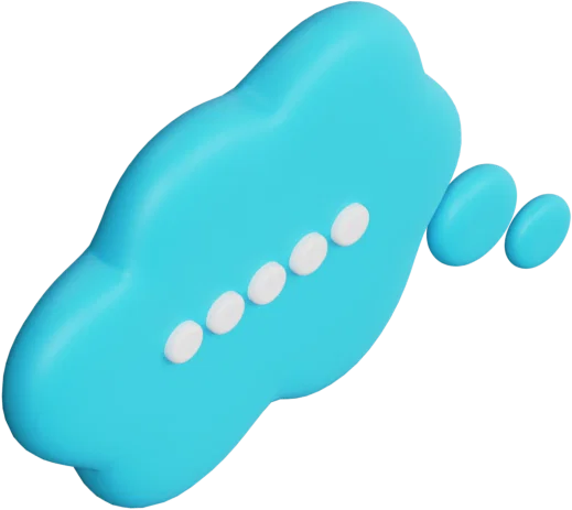 Speech Bubble 40 3D icon, view 4