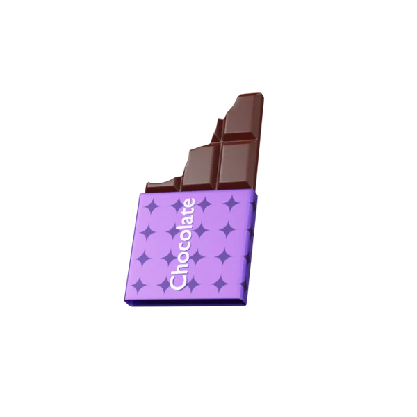 Chocolate Bar 3D icon, view 2