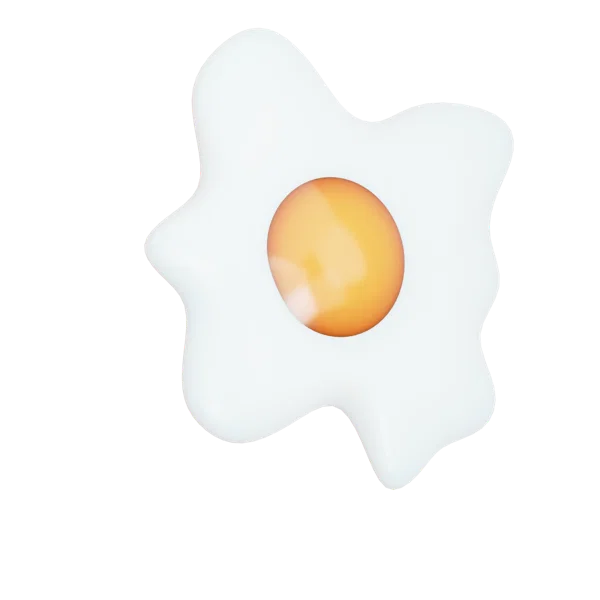 Fried Eggs 3D icon, view 4