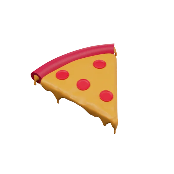 Pizza 3D icon, view 1