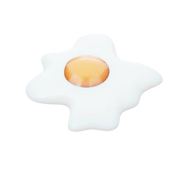 Fried Eggs 3D icon, view 1