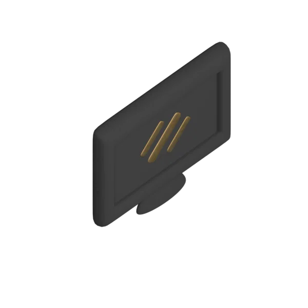 Monitor 3D icon, view 4