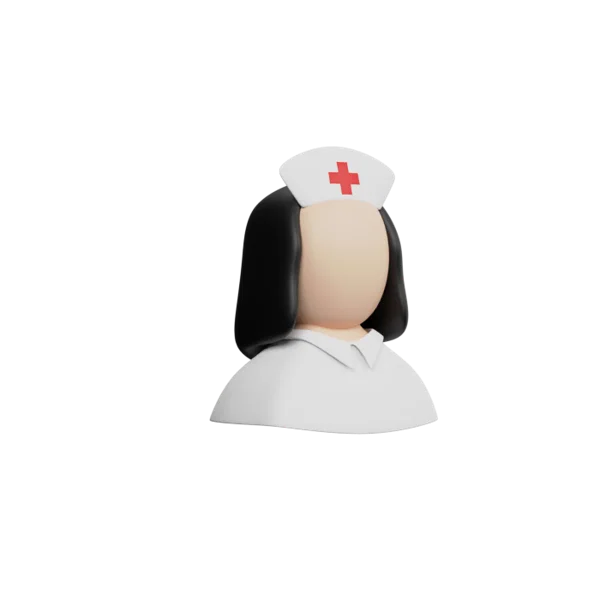 Doctor Female 3D icon, view 3