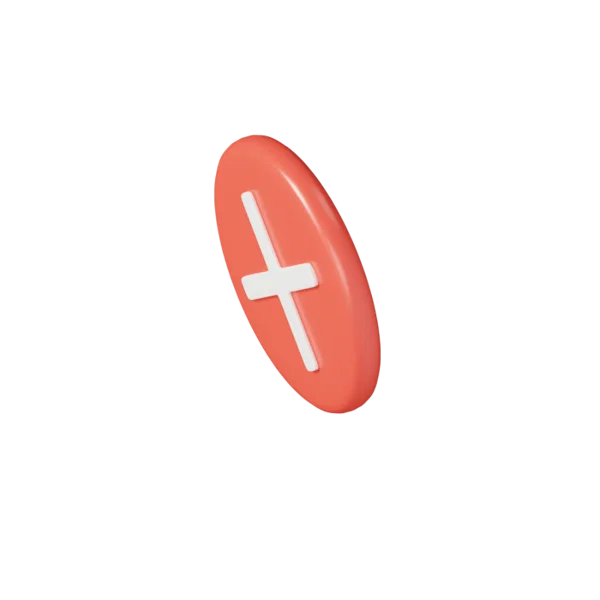 Cross 3D icon, view 5