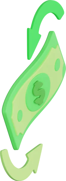 Refresh Money 3D icon, view 4