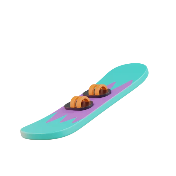 Snowboard 3D icon, view 1