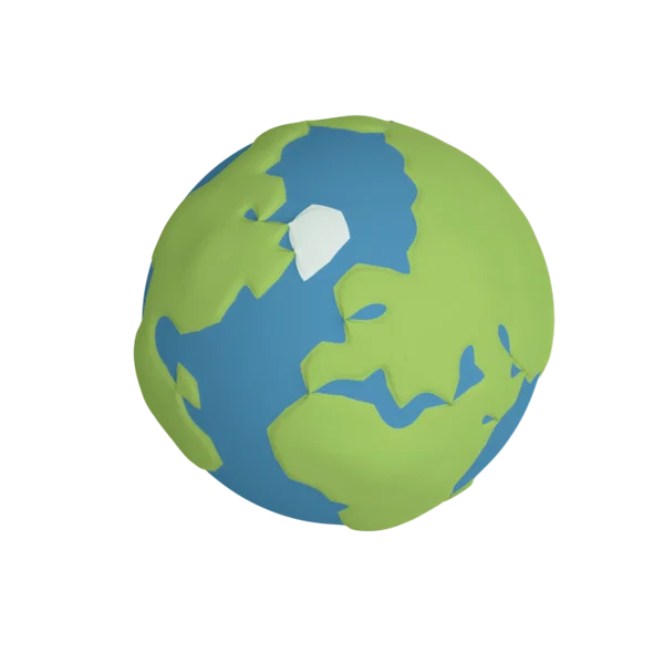 Earth 3D icon, view 4