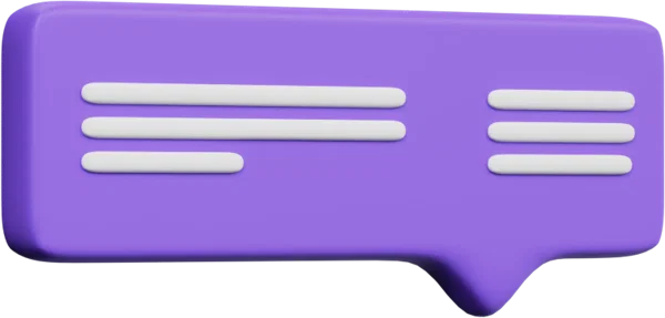 Speech Bubble 31 3D icon, view 3