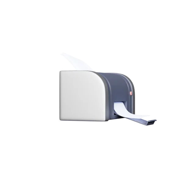 Printer 3D icon, view 3