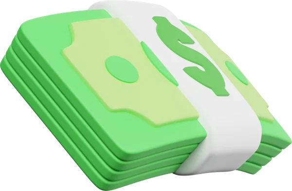 Paper Money 3D icon, view 3