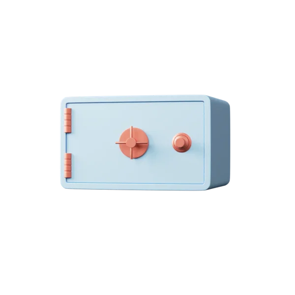 Safe 3D icon, view 1