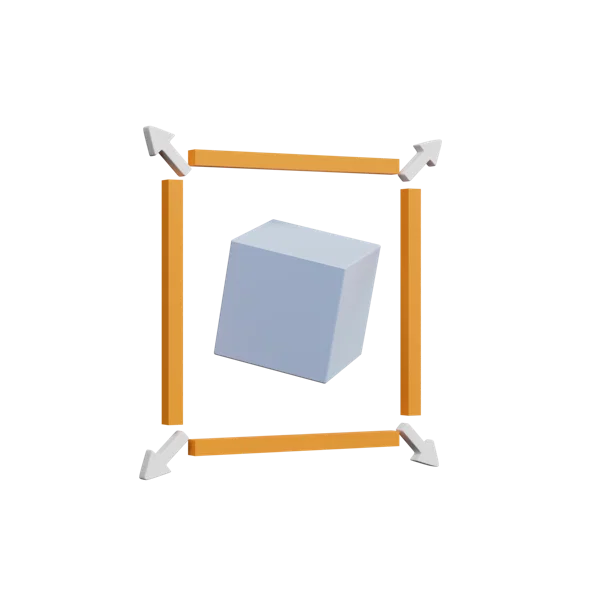 Scale 3D icon, view 3