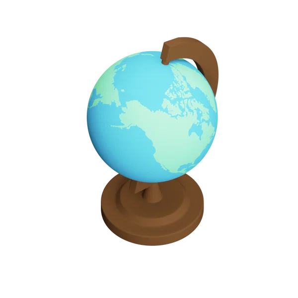 Globe 3D icon, view 4