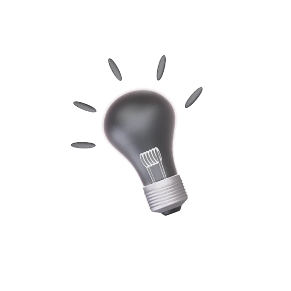 Bulb 3D icon, view 1