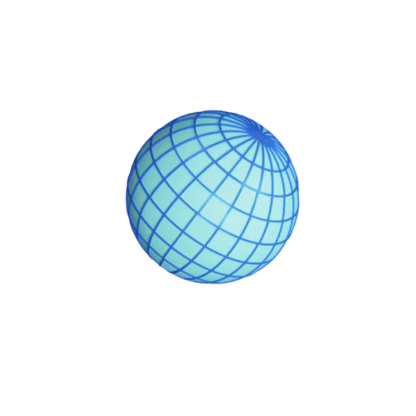 World 3 (orb) 3D icon, view 4