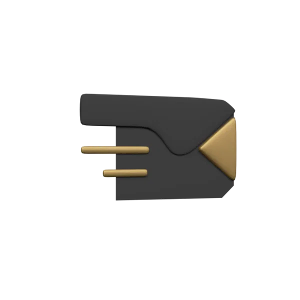 Letter 3D icon, view 3