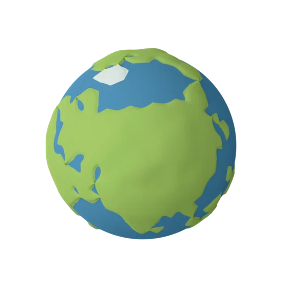 Earth 3D icon, view 5