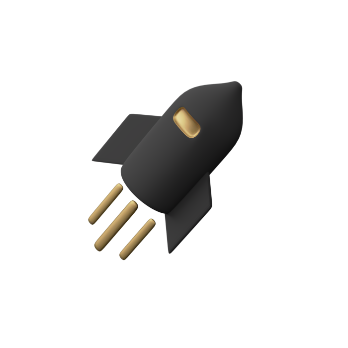Rocket 3D icon, view 2