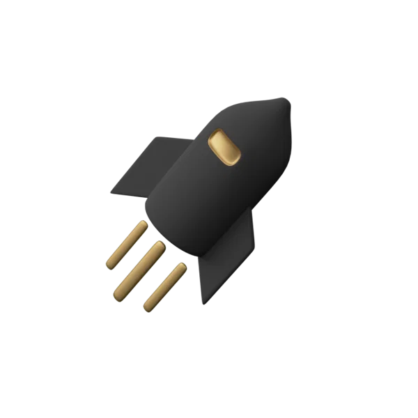 Rocket 3D icon, view 2