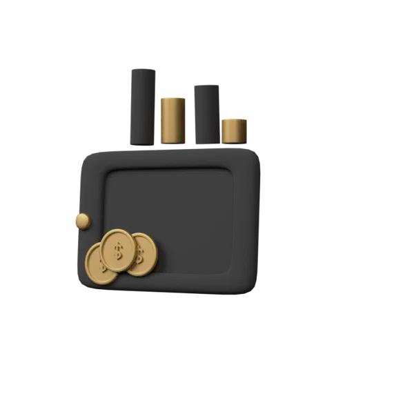 Mobil Coins 3D icon, view 2