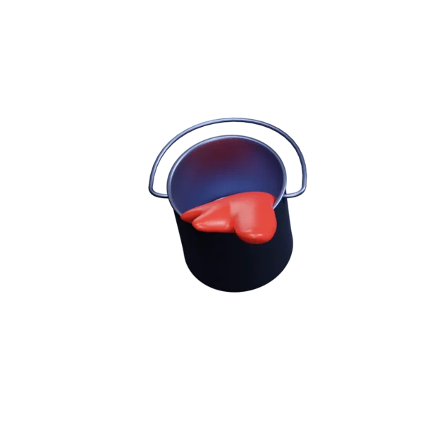 Paint Bucket Tool 3D icon, view 3