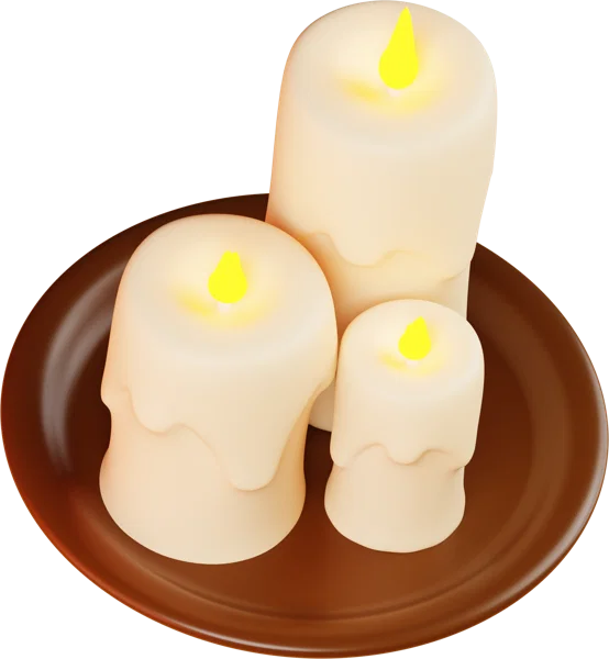 Candle 3D icon, view 4